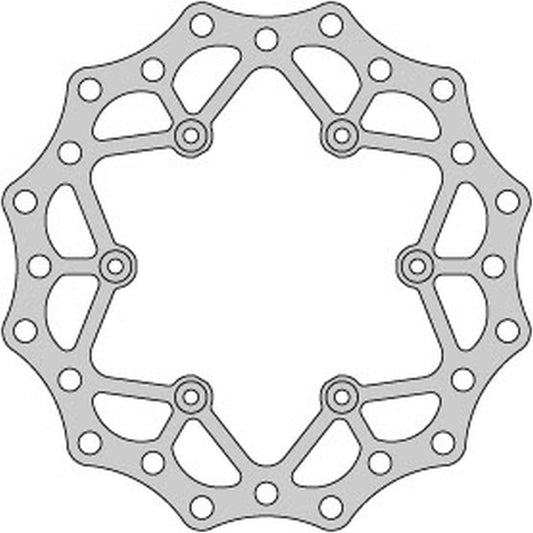 BRAKE DISC REAR YAMAHA YZF/WRF 400/426 99-01, YZ/WR 250 98-01, YZ/WR 125 98-01, WAVE ULTRA LIGHT (240X115X4MM) (6X6.5MM) (NG372X)