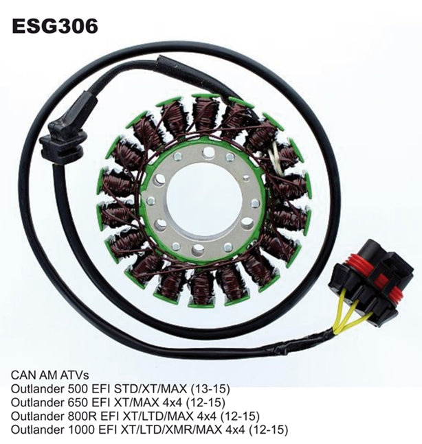 STATOR WINDING CAN-AM OUTLANDER 1000 12-16, 800/850 12-16, 650 12-15, 500 13-15, RENEGADE 1000 12-13, 800 12-13