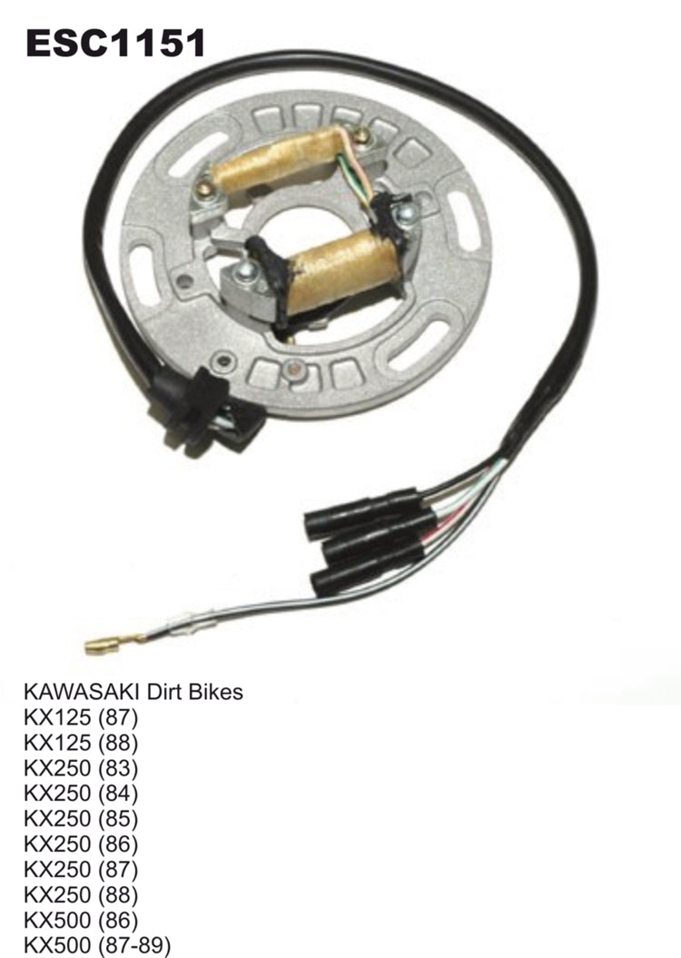 STATOR WINDING KAWASAKI KX125 87-88, KX250 83-88, KX500 86-88