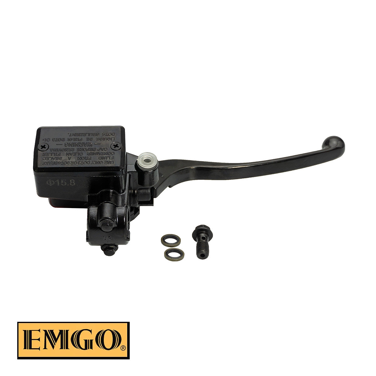 FRONT BRAKE MASTER CYLINDER COMPLETE (15.8MM) W/MIRROR MOUNT + LEVER HONDA CB400 79-82, GL500, CB650, CX650, CB750F 79-83, VF750, CB900F 79-83, CBX1000 79-82 (OEM:45500-463-601) BLACK