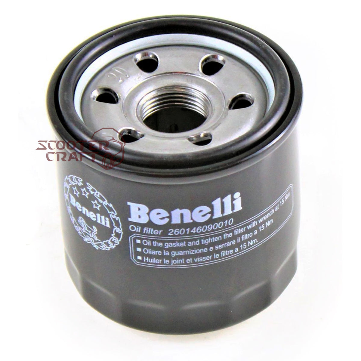 Oil filter Benelli 302S, BN 302R, Leoncino 500, TRK 502 X, BN 600GT, 752S, Leoncino 800, genuine 260146090010