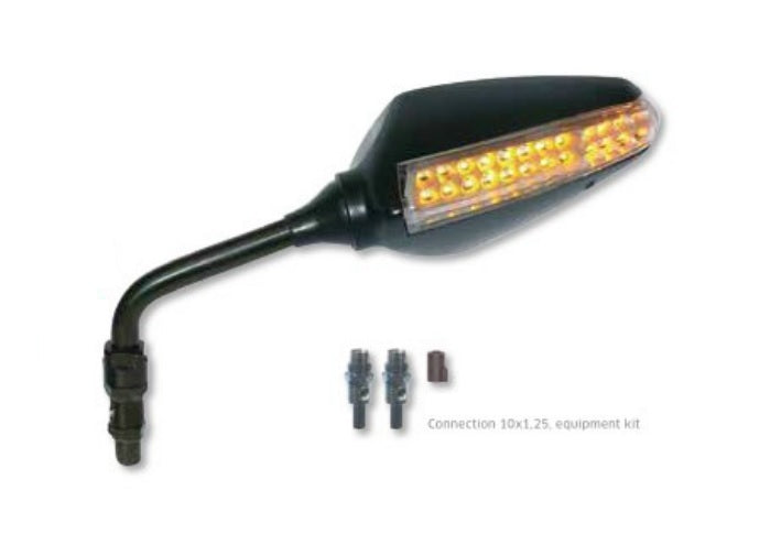 UNIVERSAL RIGHT MIRROR WITH LED INDICATOR BLACK (PAIR FOR FAR6885)