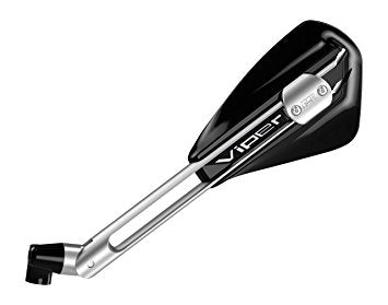 RIGHT ADJUSTABLE MIRROR VIPER ALUMINIUM BLACK WITH SILVER ARM