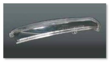INDICATOR LENS LEFT FOR MIRROR, WHITE CLEAR