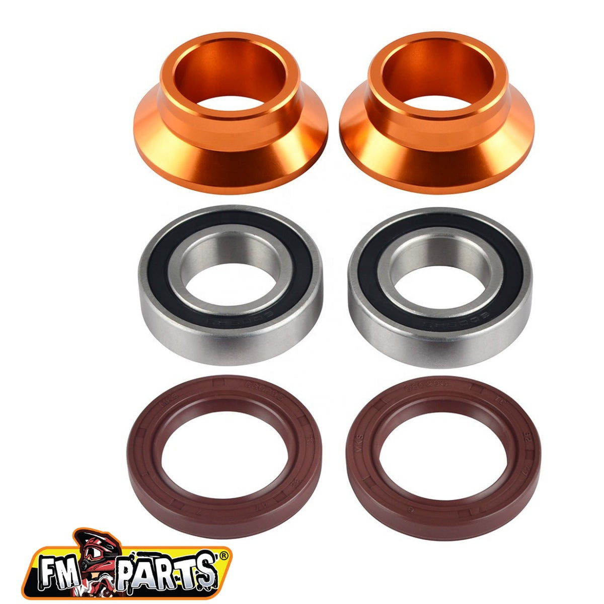 REAR WHEEL BEARINGS WITH SEALS + SPACERS GAS GAS / HUSQVARNA / KTM 03-23 (AXLE 20MM) BLACK