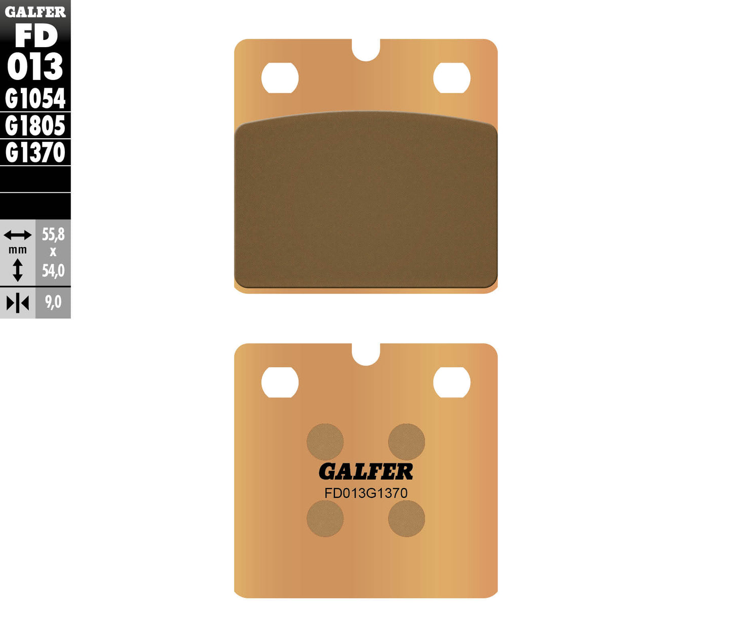 BRAKE PADS KH018 SINTERED METALLIC (GOLD) STREET BMW