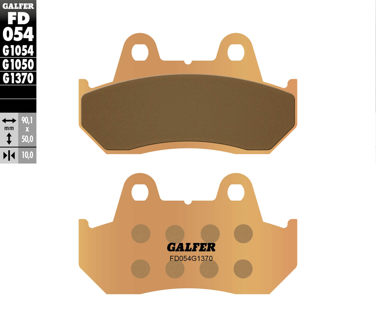 BRAKE PADS KH069 SINTERED METALLIC (GOLD) STREET