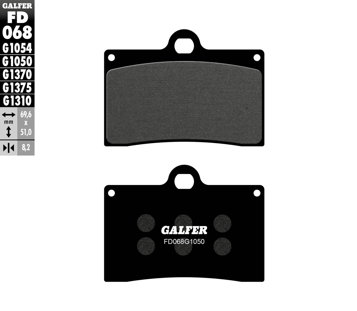 BRAKE PADS KH095 SEMI-METALLIC SCOOTER