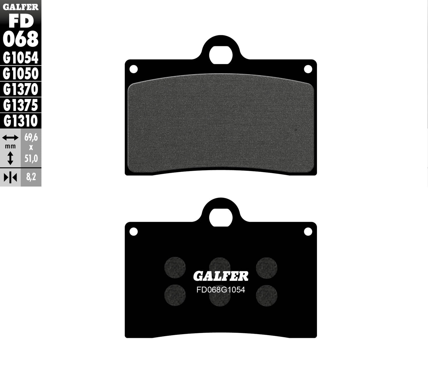 BRAKE PADS KH095 SEMI-METALLIC