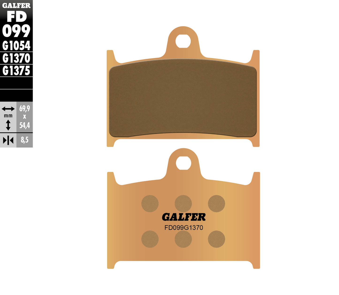 BRAKE PADS KH145 / KH236 SINTERED METALLIC (GOLD) STREET