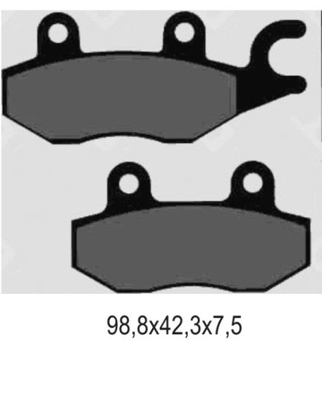 BRAKE PADS KH165 SEMI-METALLIC