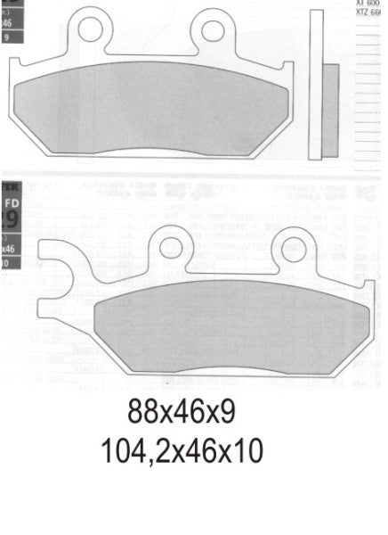 BRAKE PADS KH172 SEMI-METALLIC