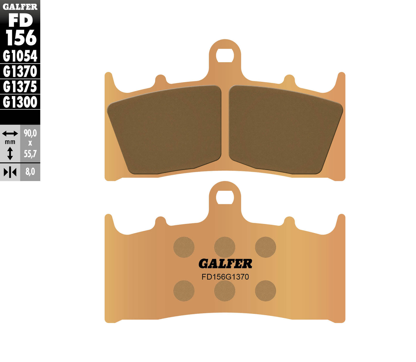 BRAKE PADS KH188 SINTERED METALLIC (GOLD) STREET