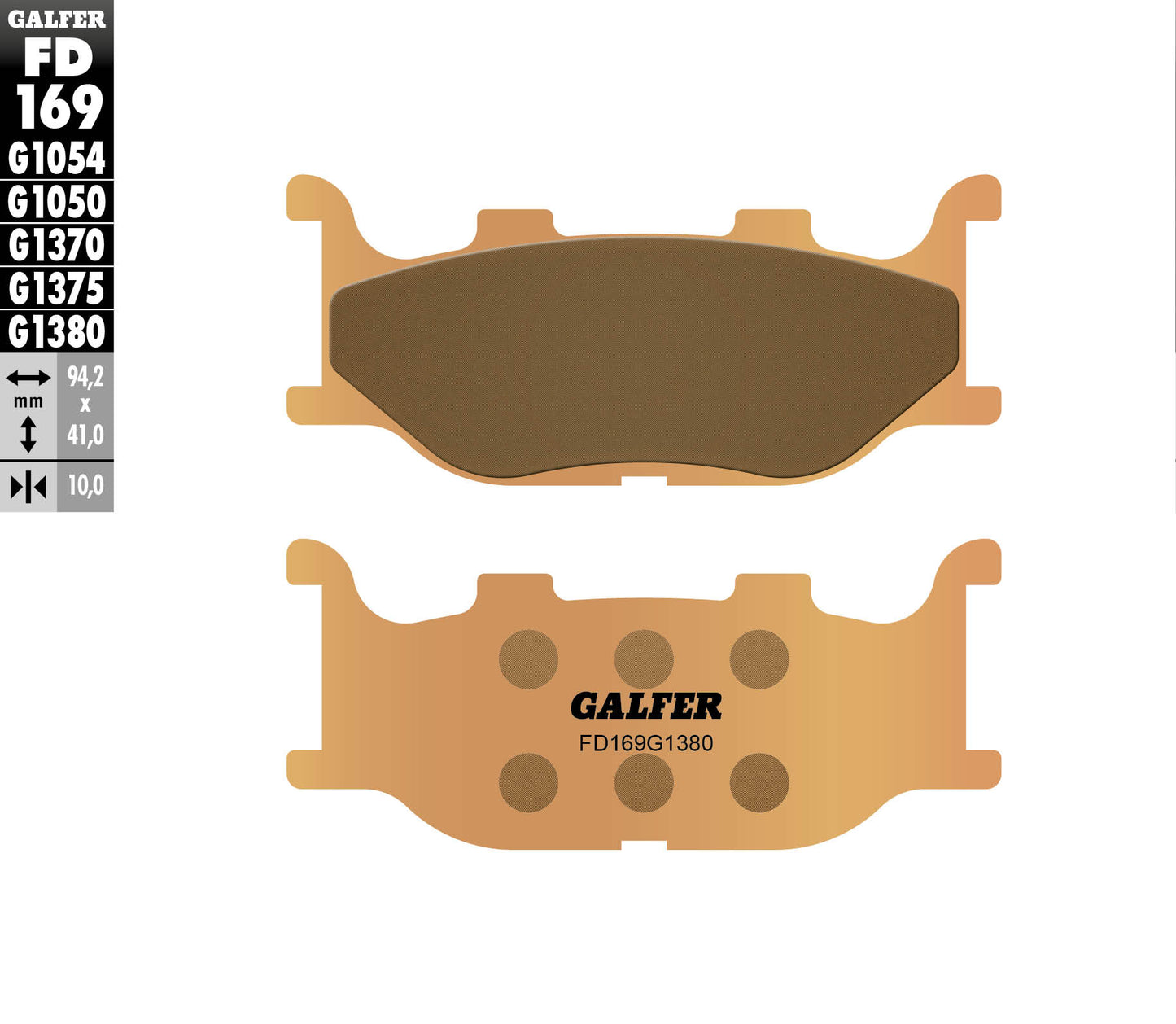 BRAKE PADS KH199 SINTERED METALLIC (GOLD) SCOOTER