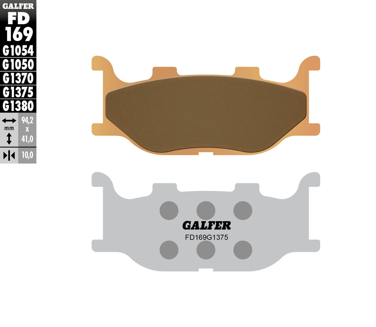 BRAKE PADS KH199 SINTERED METALLIC (GOLD) SPORT
