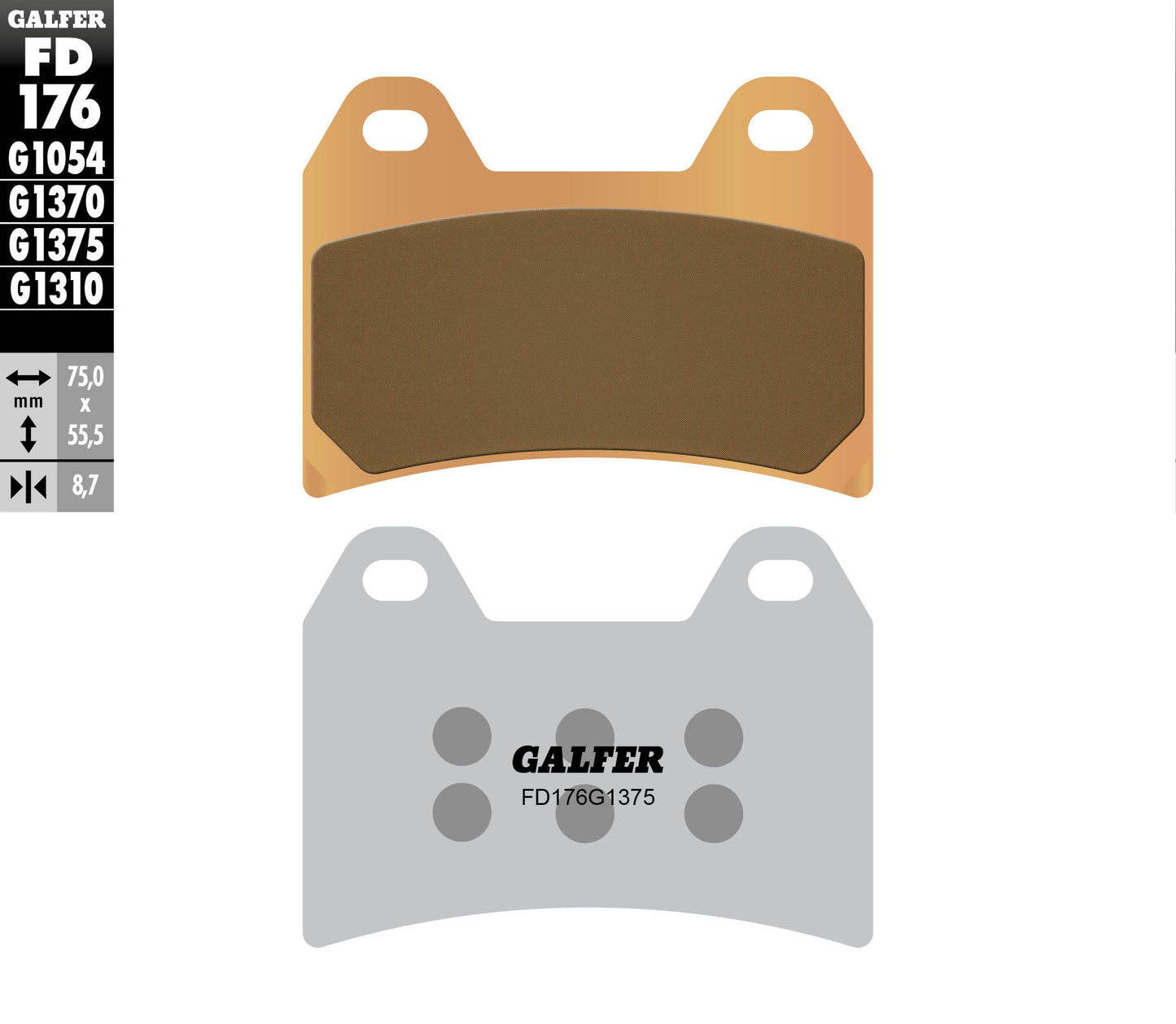 BRAKE PADS KH244 SINTERED METALLIC (GOLD) SPORT