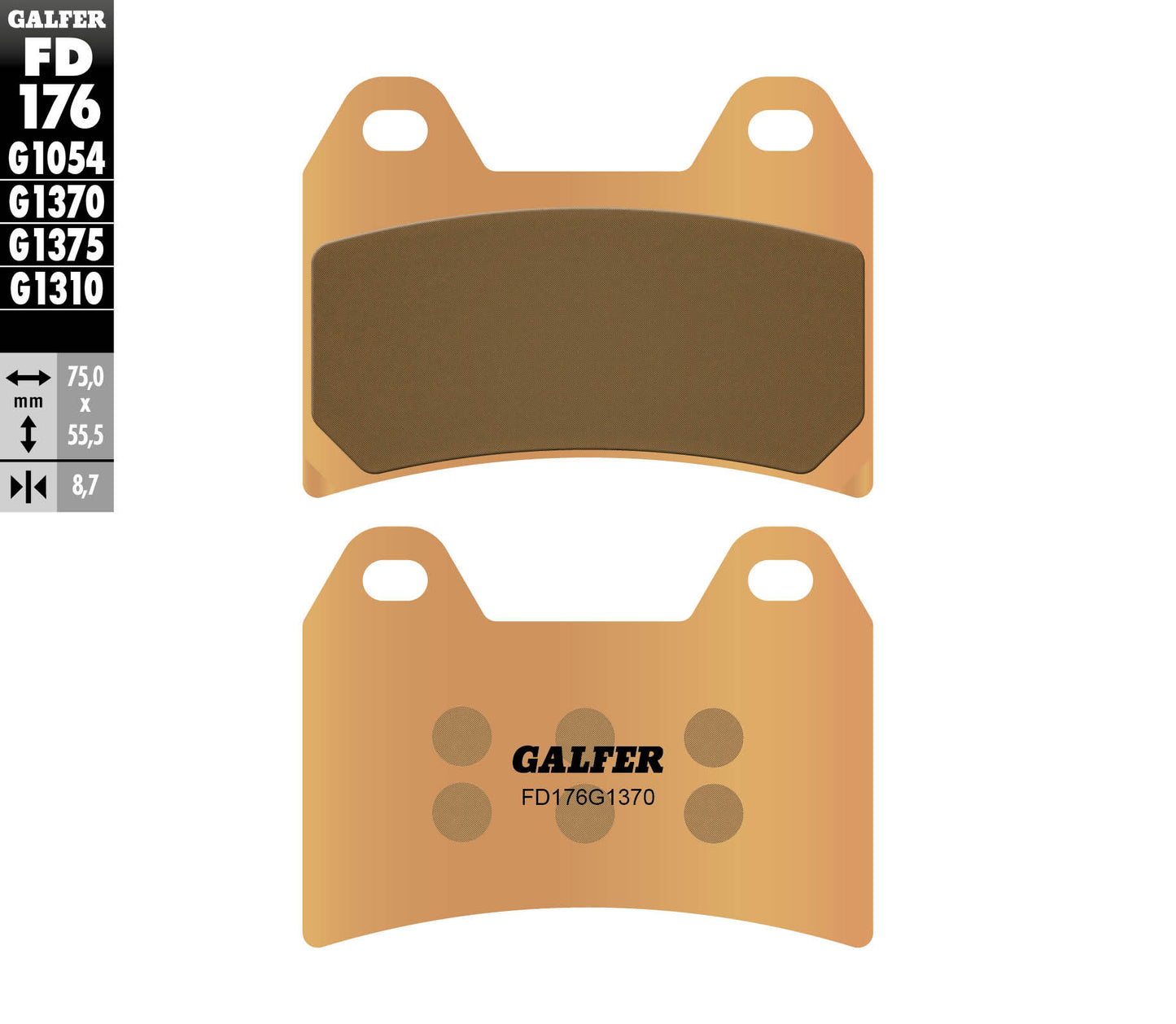 BRAKE PADS KH244 SINTERED METALLIC (GOLD) STREET