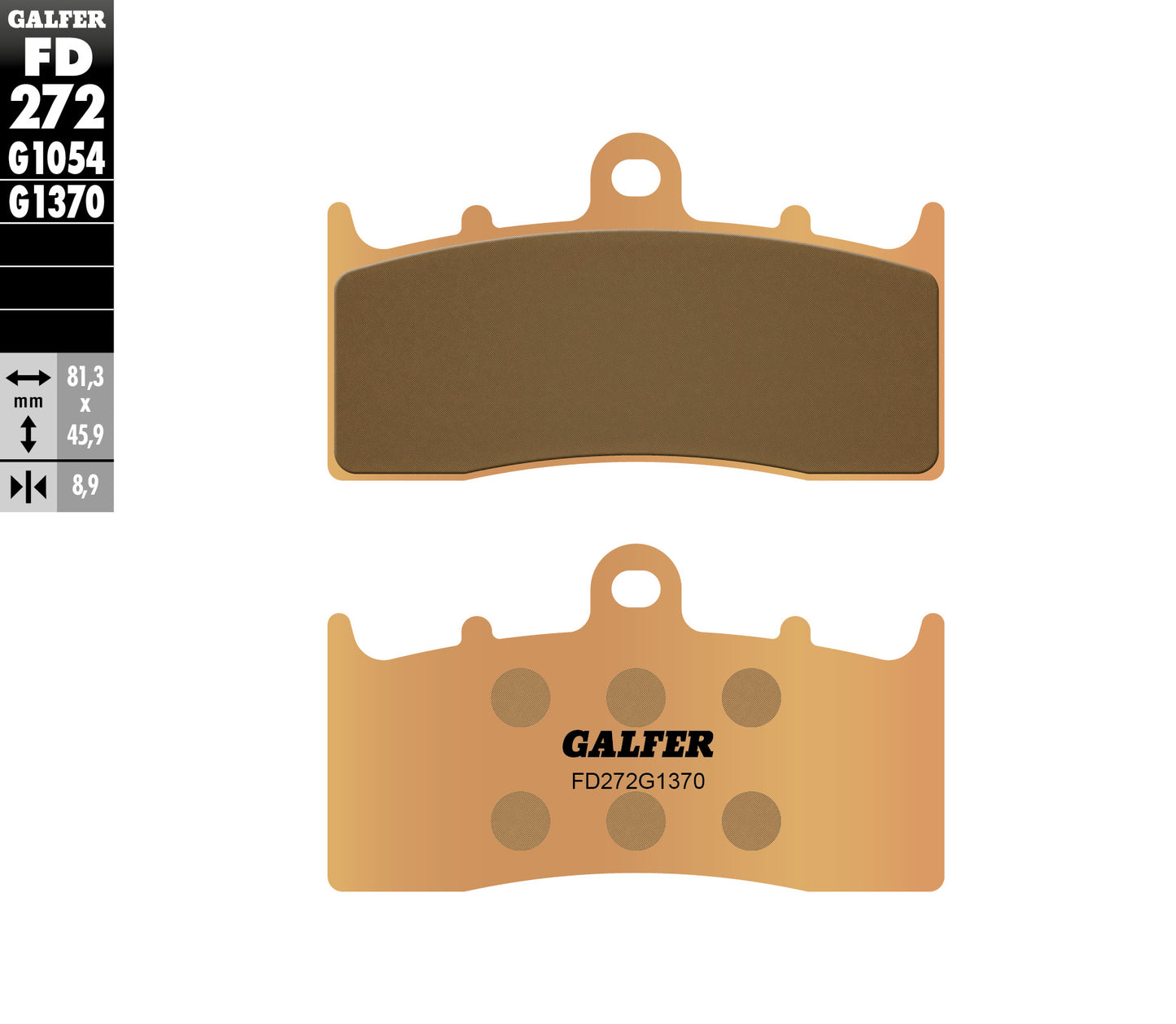 BRAKE PADS KH294 / KH613 SINTERED METALLIC (GOLD) STREET
