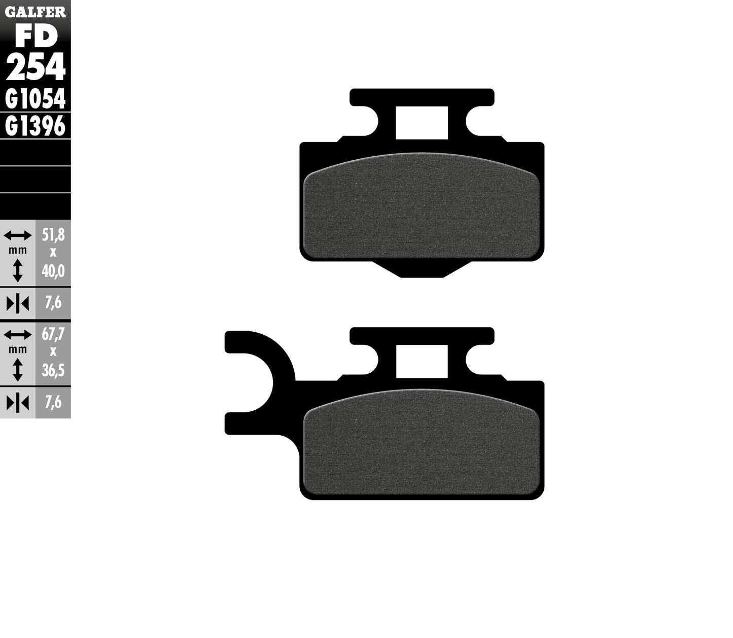 BRAKE PADS KH302 SEMI-METALLIC (KX65 FRONT)