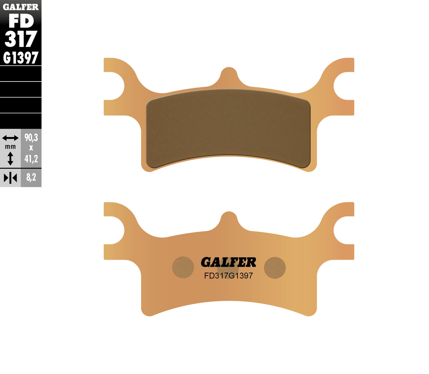 BRAKE PADS KH314 SINTERED METALLIC REAR (GOLD) ATV POLARIS 325/330/400/450/500/700/800