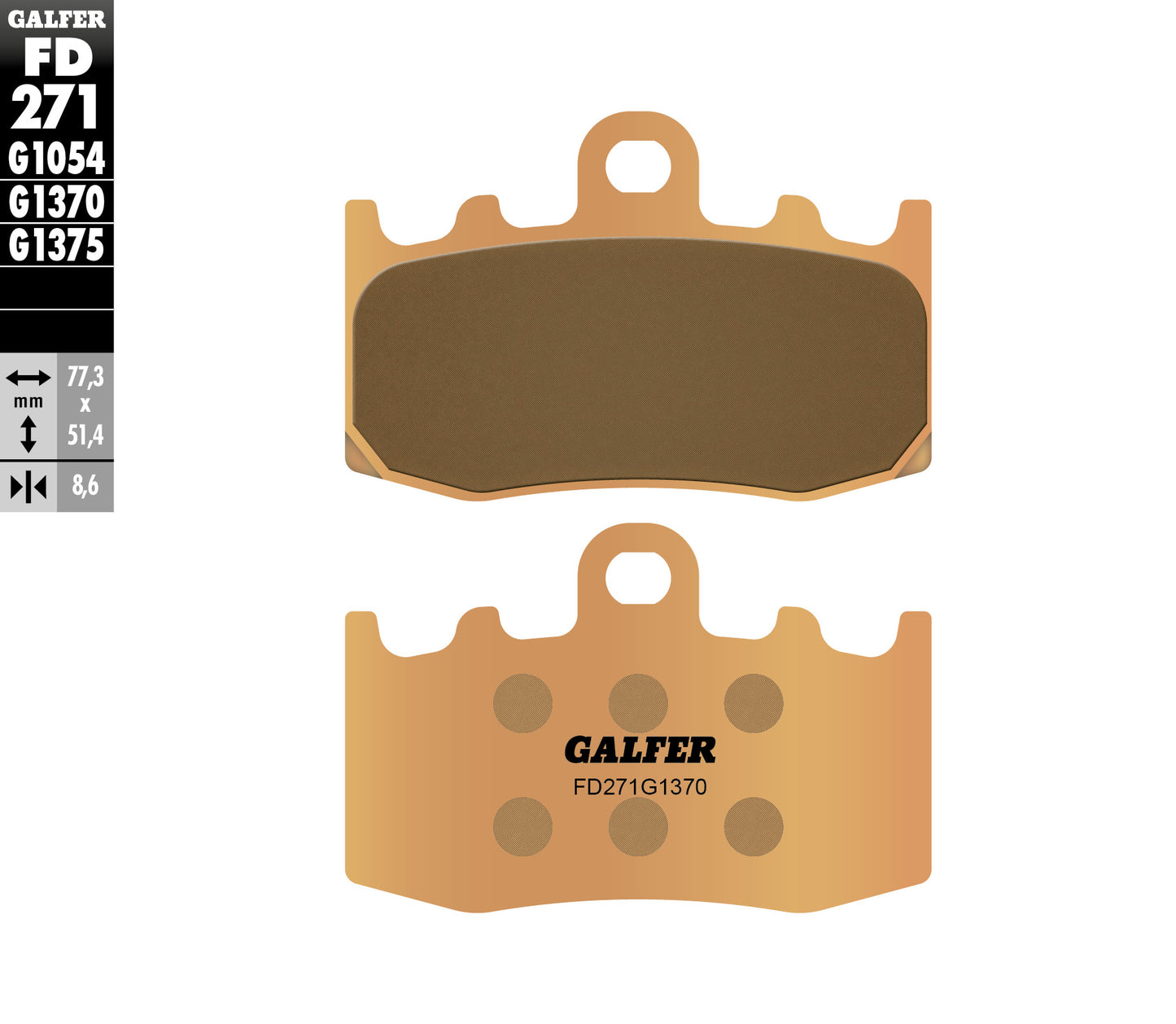 BRAKE PADS KH335 SINTERED METALLIC (GOLD) STREET BMW FRONT (R1100/1150/1200, K1200/1300)
