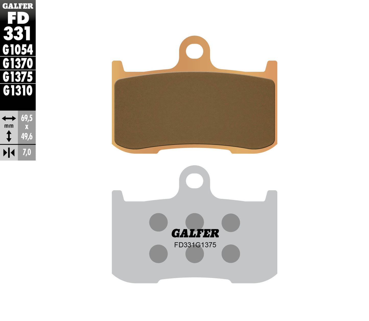 BRAKE PADS KH347 SINTERED METALLIC (GOLD) SPORT FRONT
