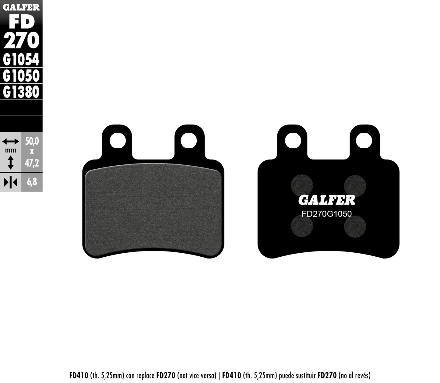 BRAKE PADS KH350 SEMI-METALLIC SCOOTER