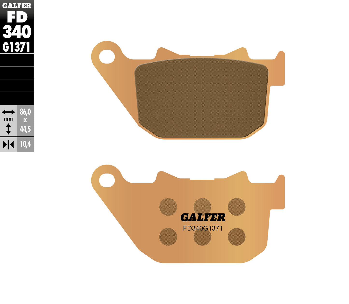 BRAKE PADS KH387 SINTERED METALLIC (GOLD) STREET HARLEY