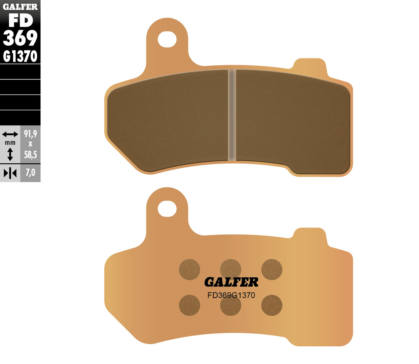 BRAKE PADS KH409 SINTERED METALLIC (GOLD) STREET HARLEY DAVIDSON