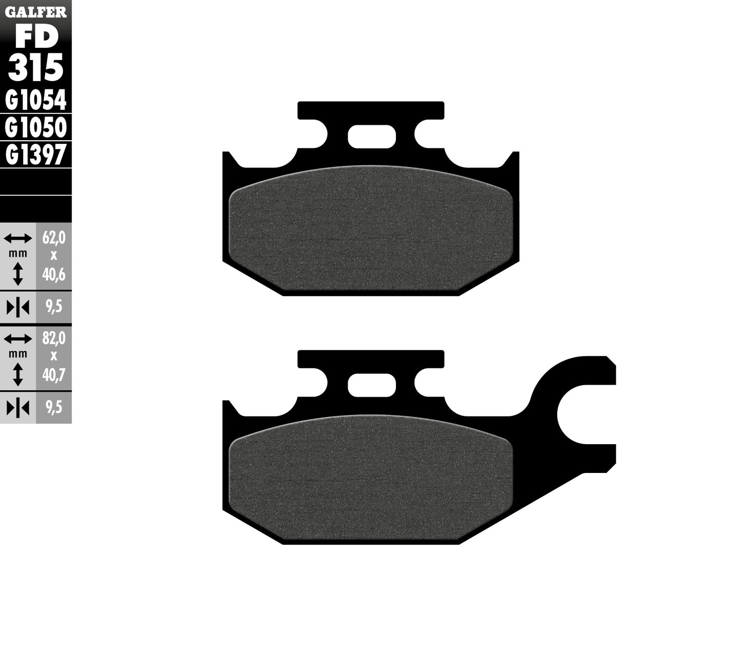 BRAKE PADS KH413 SEMI-METALLIC