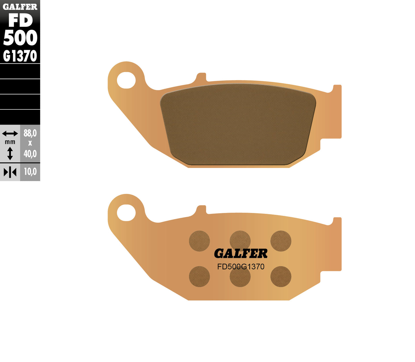 BRAKE PADS KH629 SINTERED METALLIC (GOLD) STREET