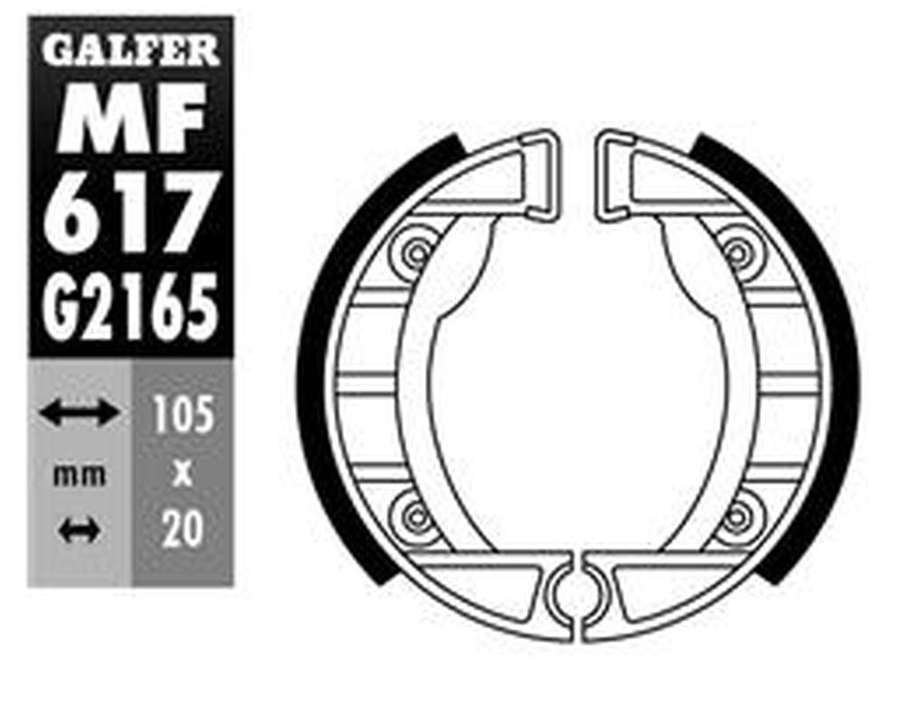 BRAKE SHOES FRONT PIAGGIO VESPINO 50 80- ZIP 50 92