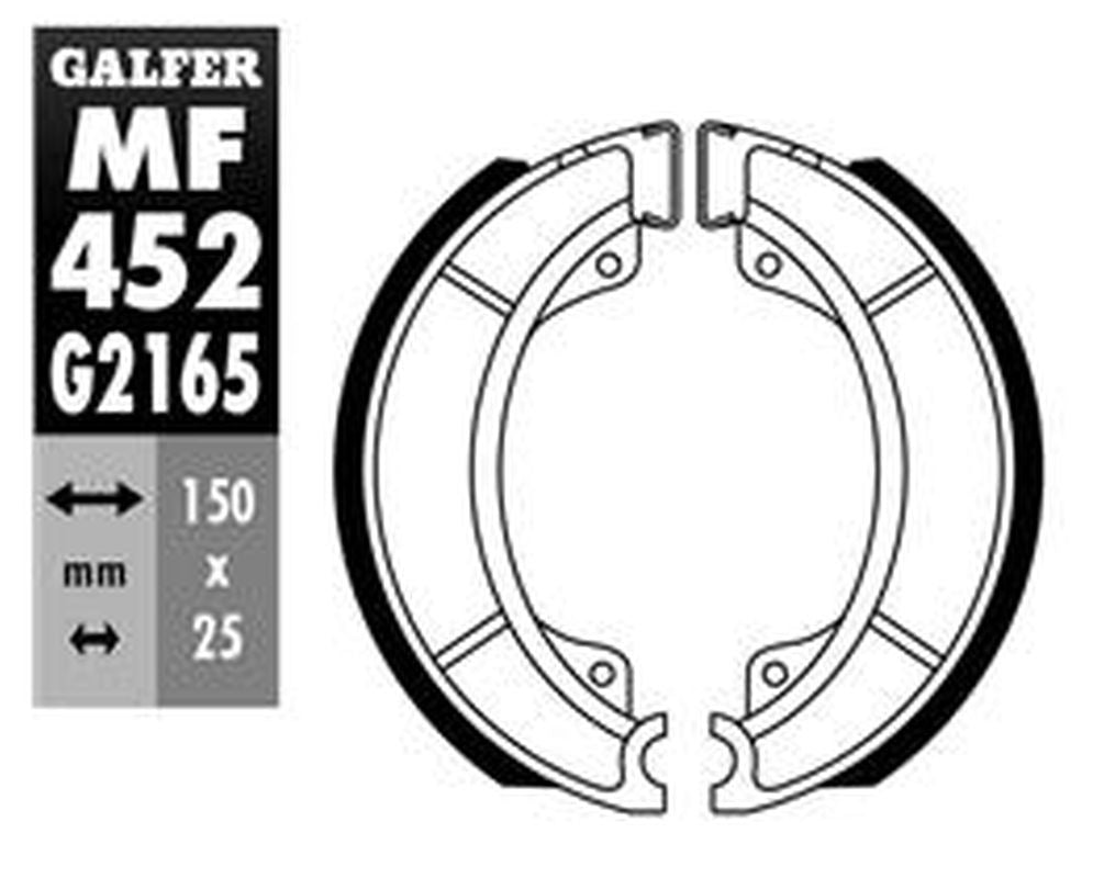 BRAKE SHOES FRONT SH527 (Y527) YAMAHA SR125 82-97, SR250 80-90 REAR CPI ARAGON 125 07- (25x130MM)
