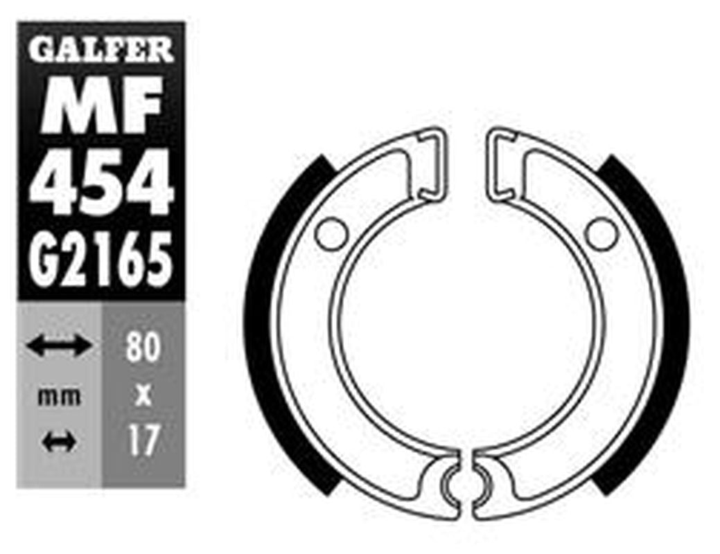 BRAKE SHOES FRONT/REAR YAMAHA PW50 80- (80x17MM)