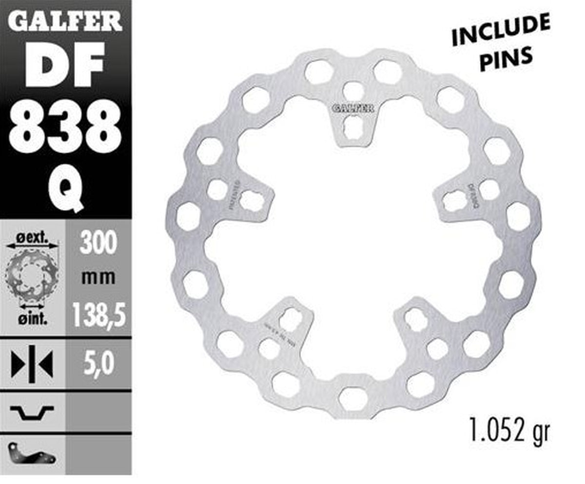 BRAKE DISC FRONT HARLEY-DAVIDSON (300X138X5) CUBIQ