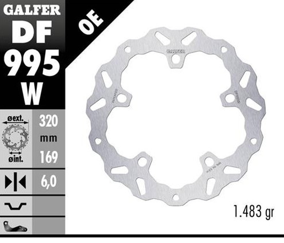 BRAKE DISC FRONT HARLEY-DAVIDSON (320X169X6) WAVE