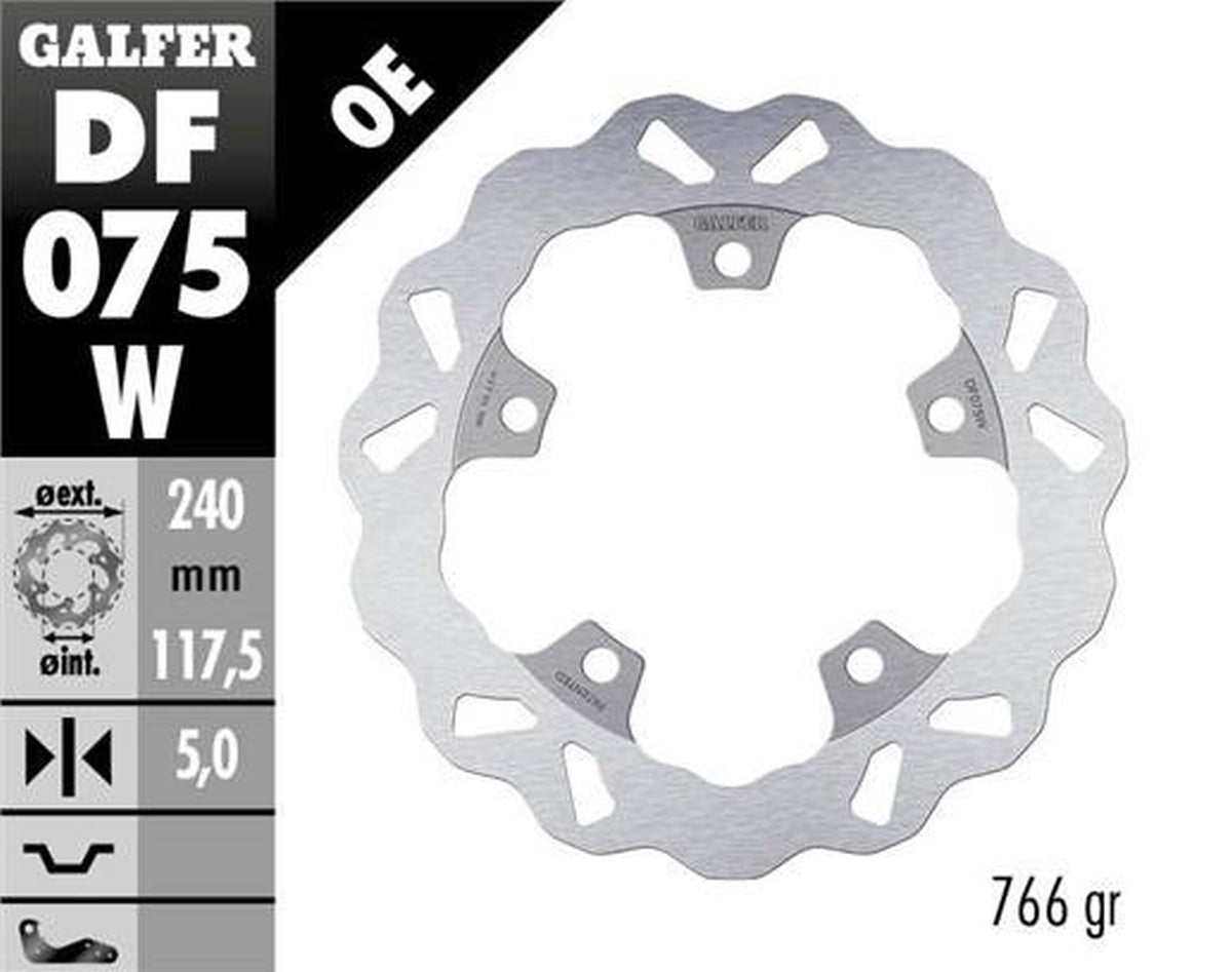 BRAKE DISC REAR HONDA CTX750N (ABS) 13- NC700S/X (ABS) 12-14 NC750S/X (ABS) 14- BMW G310R/GS 16- (240X117X5MM) WAVE FIXED