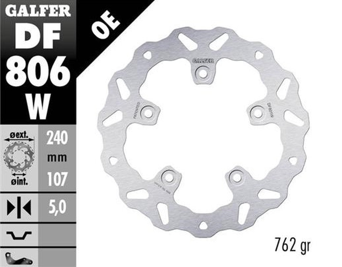 BRAKE DISC REAR KTM 790 DUKE 18-23 890 DUKE 21-23 (240X107X5MM) WAVE FIXED