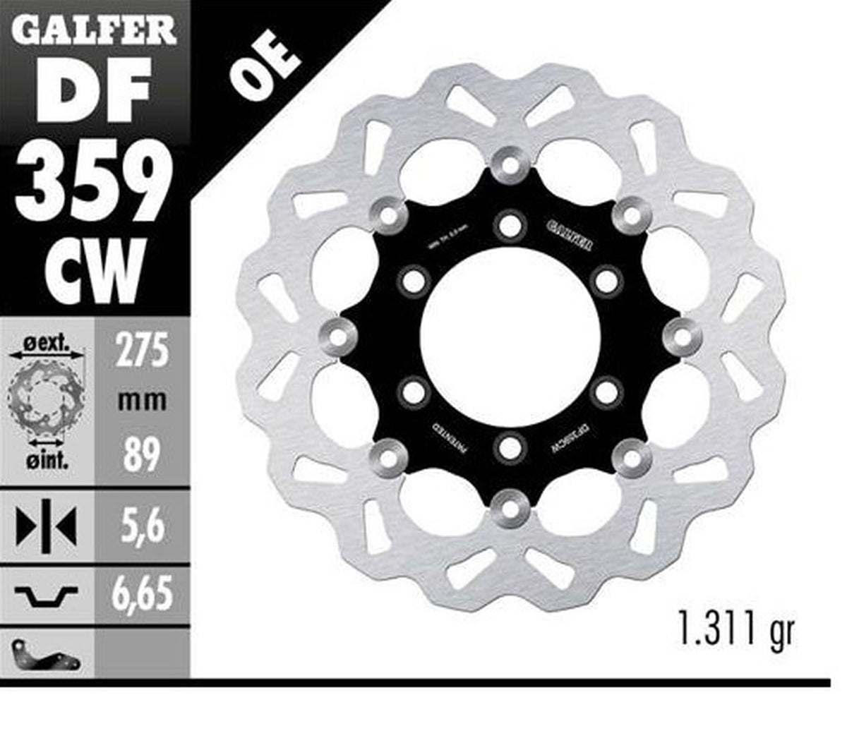 BRAKE DISC REAR SUZUKI VZR1800 INTRUDER 06- M109R BOULEVARD 06- (275X89X5MM) WAVE FLOATING