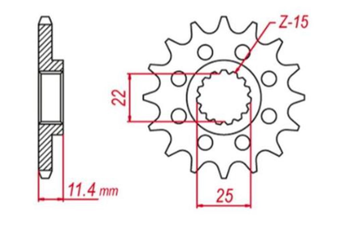 FRONT SPROCKET 1252 13 LC4 400/600/620/640/690 (JTF1902.13), KTM