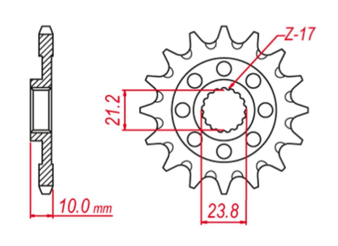 FRONT SPROCKET 2160 13 SELF CLEANING (JTF1443.13SC)* (CHAIN 520), RMZ 450 13-20, SUZUKI