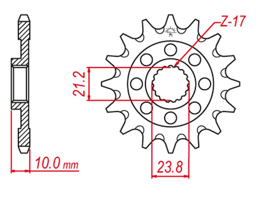 FRONT SPROCKET 2160 14 (+1) SELF CLEANING (JTF1443.14SC)* (CHAIN 520), RMZ 450 13-20, SUZUKI