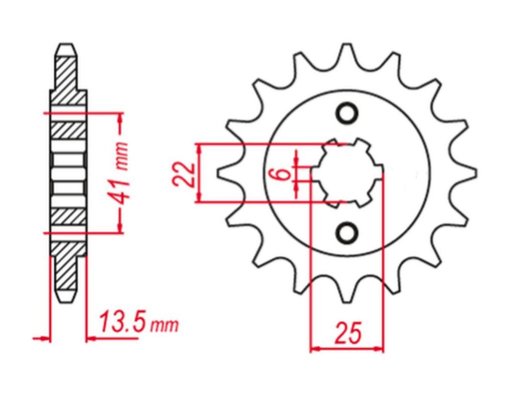 FRONT SPROCKET 293 15 XL 600 V TRANSALP 87-88, XL 400 V 88-91 (JTF293.15), HONDA