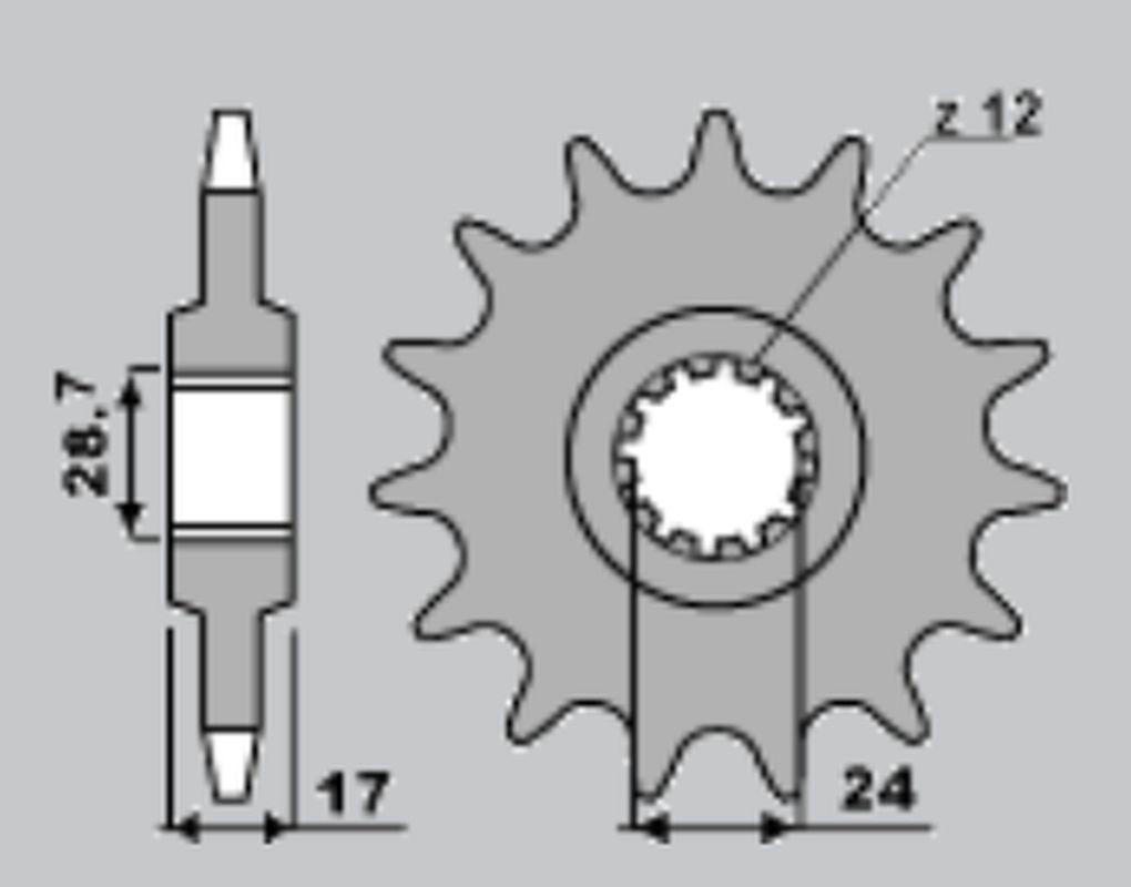 FRONT SPROCKET 295 15 CBR 600F 87-96 (JTF295.15), HONDA