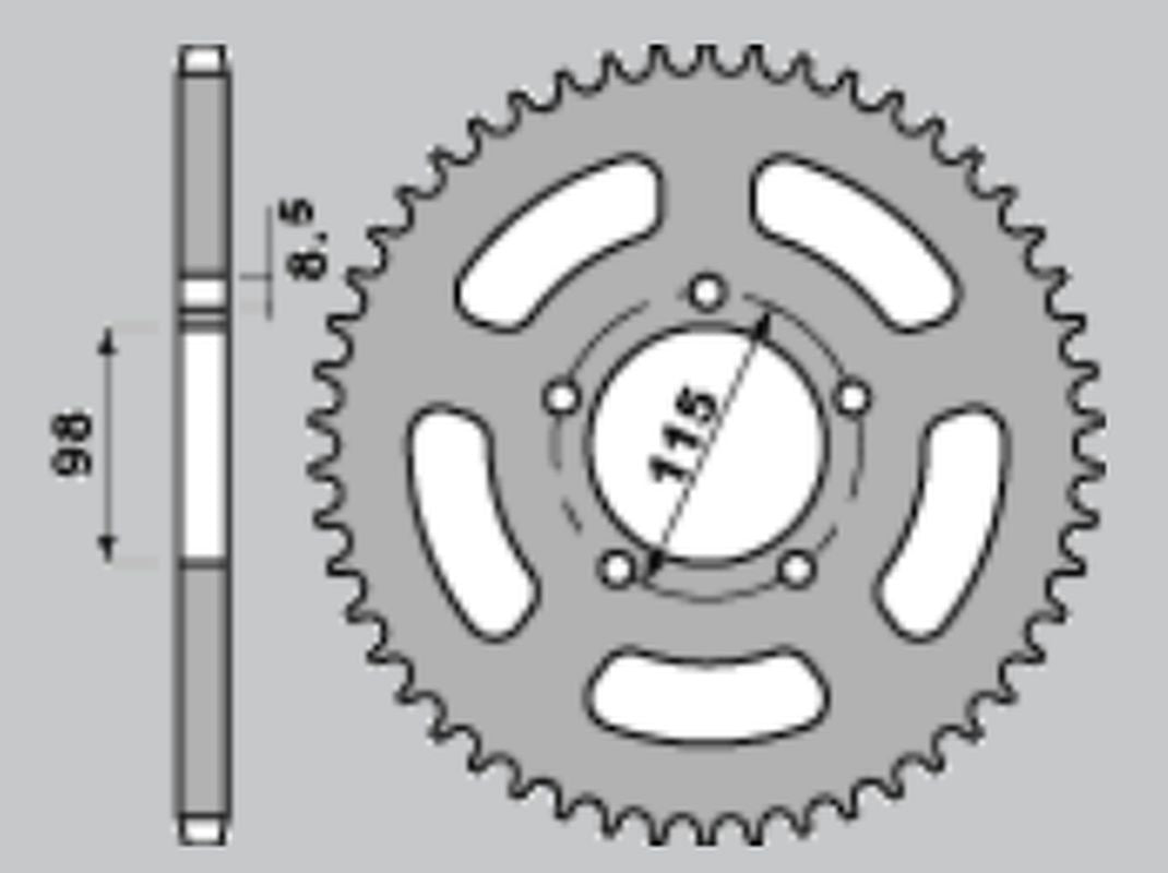 REAR SPROCKET ALUMINUM 893 50 ORANGE COLOR