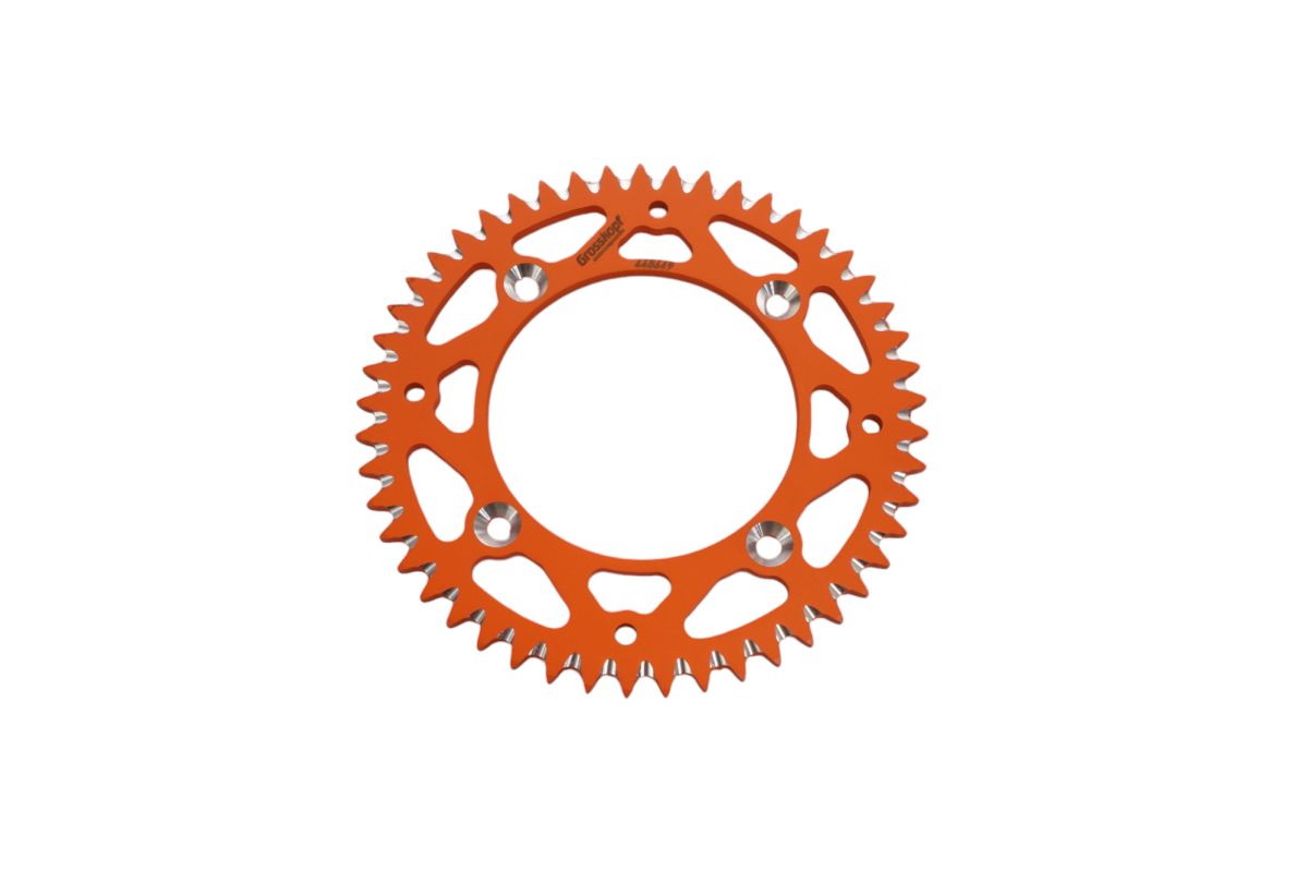 REAR SPROCKET ALUMINUM T7075 (ERGAL) 4486 49 (CHAIN 428) SX 85 04-24, 105 XC 07-11 ORANGE COLOR (JTR895.49), KTM