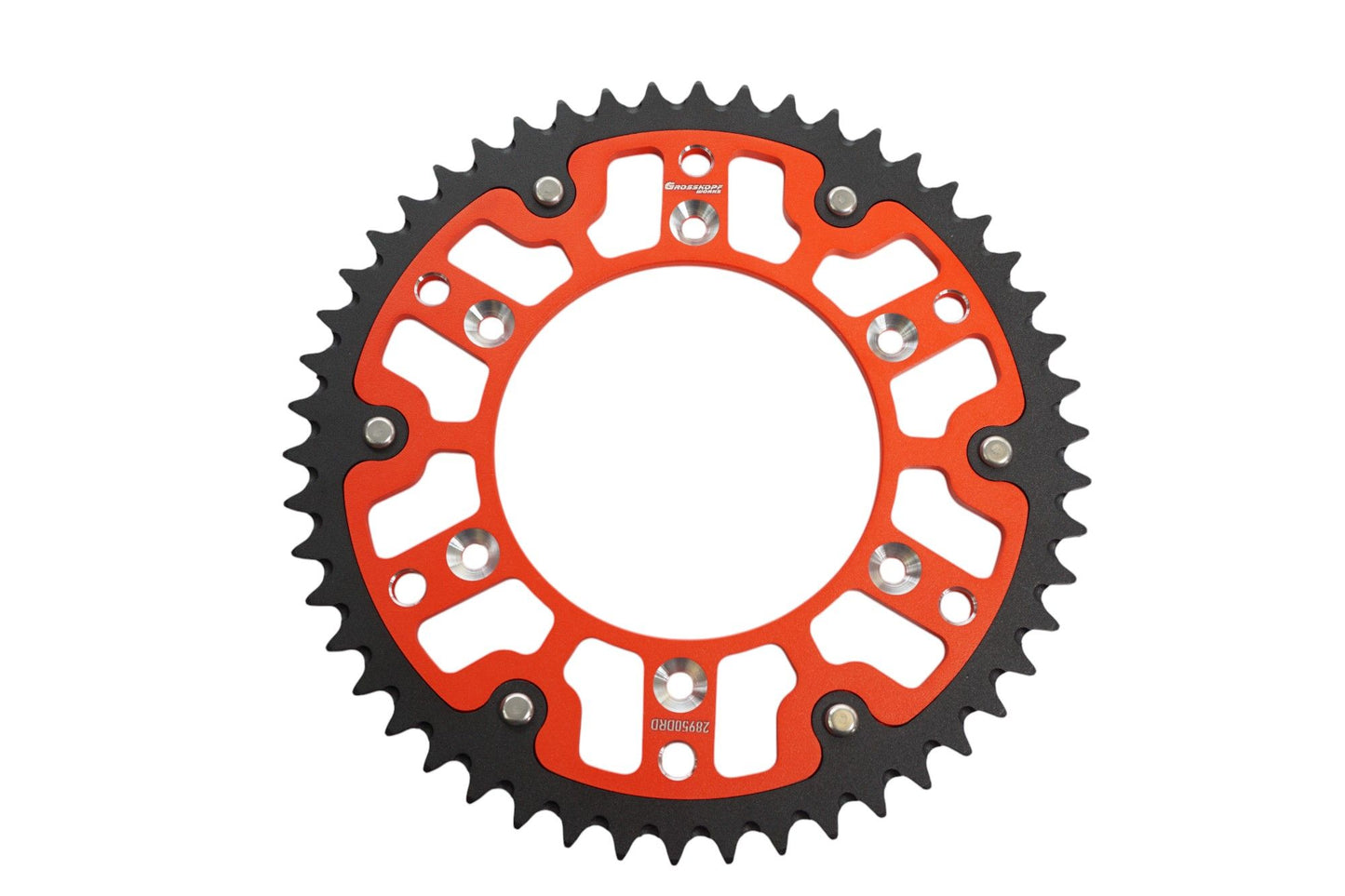REAR SPROCKET DUAL RING / STEALTH (STEEL-ALUMINUM) 289 51 (JTR210.51) (CHAIN 520) CR/CRF 83-25, RR 13-25 RED COLOR, HONDA/BETA