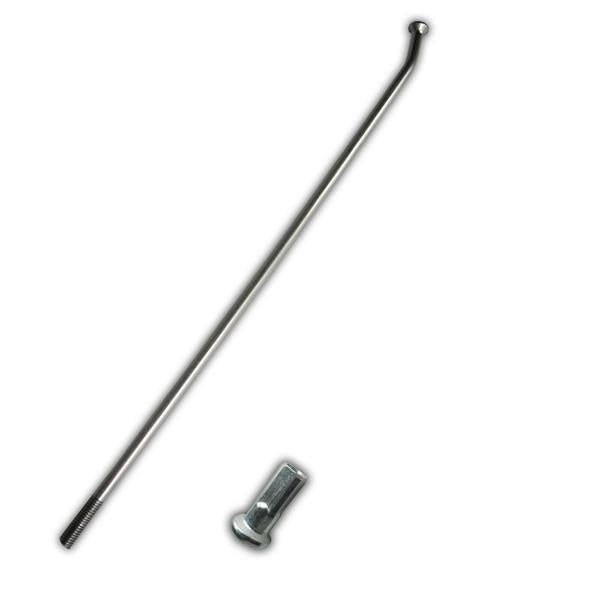 REINFORCED SPOKE WITH NIPPLE (1 PC) REAR 18 INCH GASGAS 21-, HUSQVARNA 14-, KTM 95- SILVER COLOR