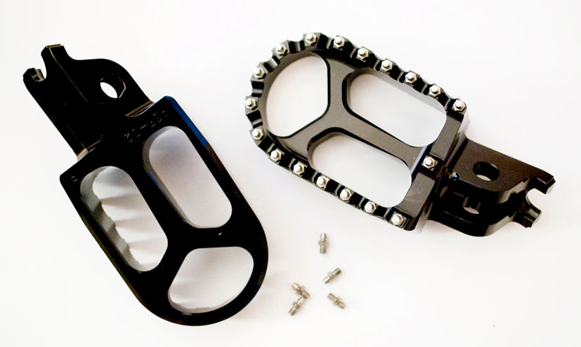 FOOT PEGS ALUMINUM KAWASAKI KXF250 06-14, KXF450 07-14 COLOR BLACK (2PCS)