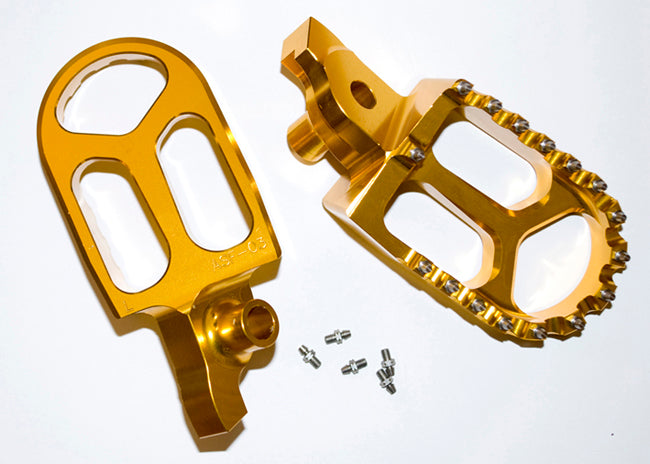 FOOT PEGS ALUMINUM SUZUKI RMZ 250 07-09, RMZ 450 05-07 COLOR GOLD (2PCS)